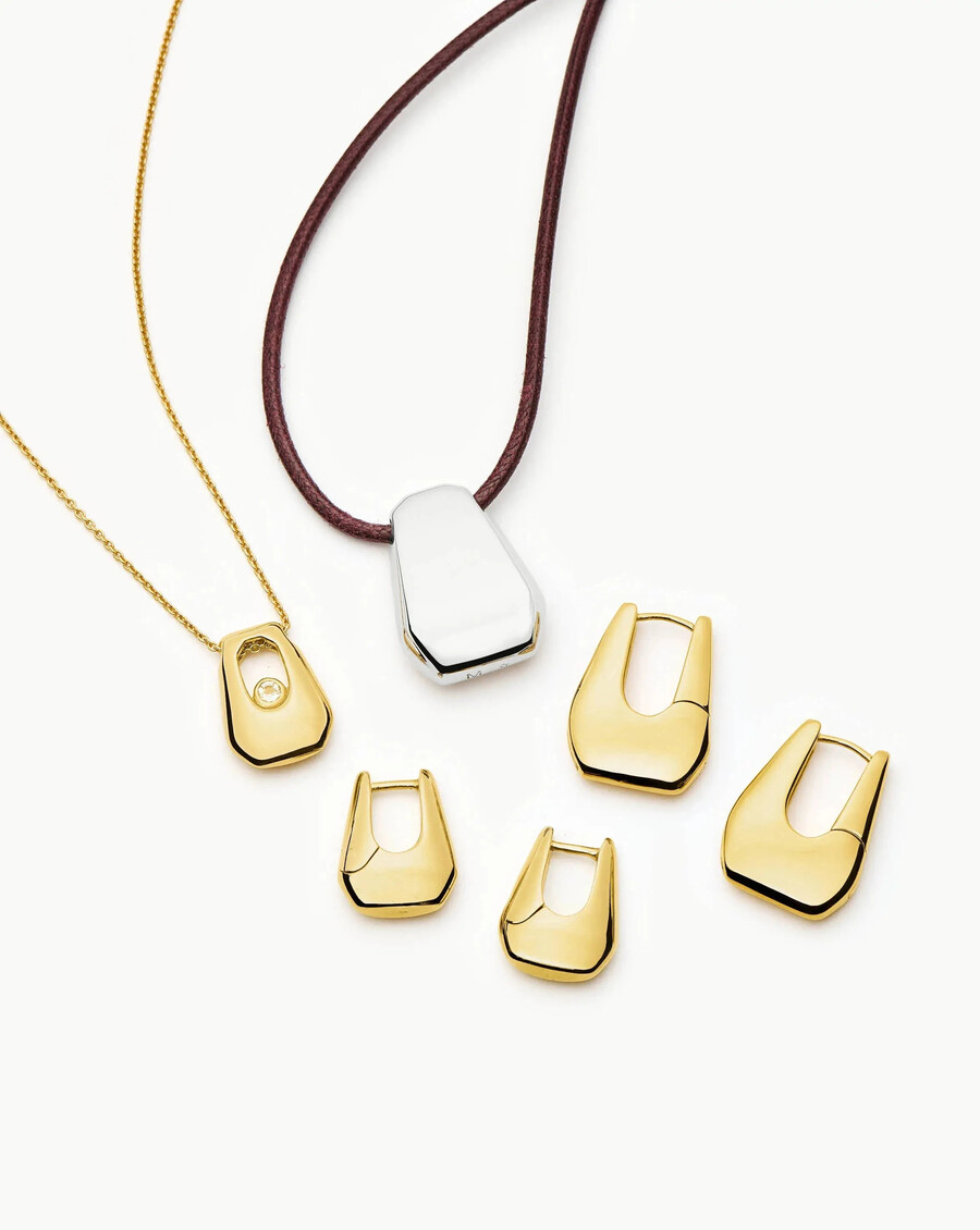 lucy williams arco pendant necklace - gold