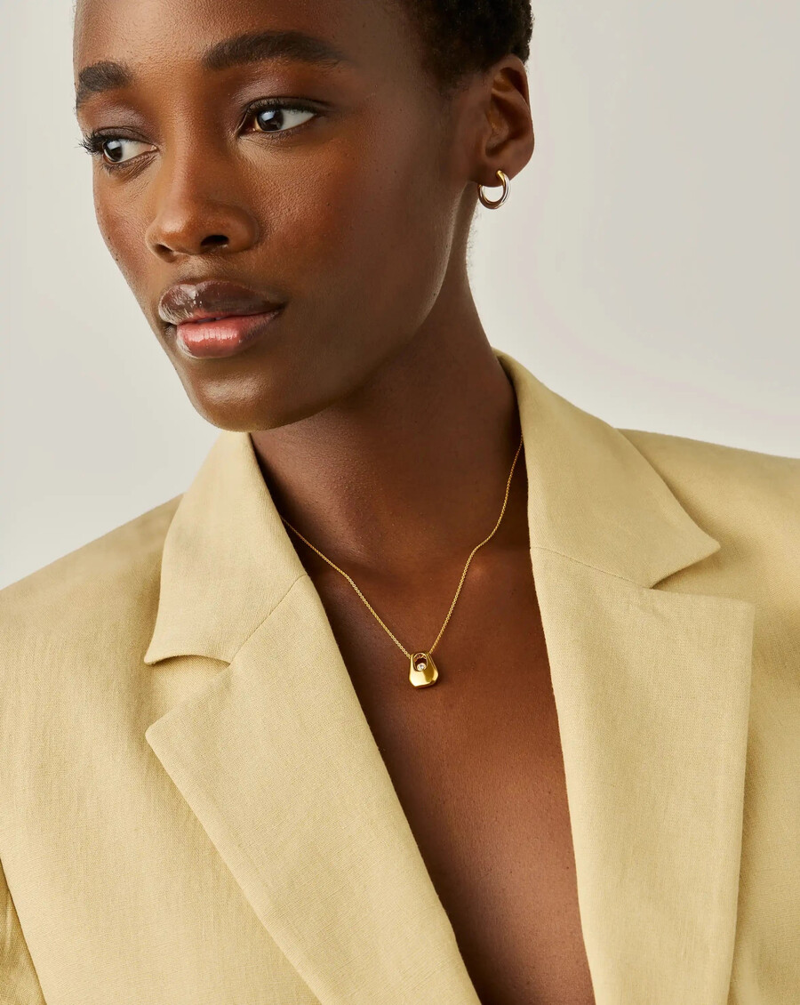 lucy williams arco pendant necklace - gold
