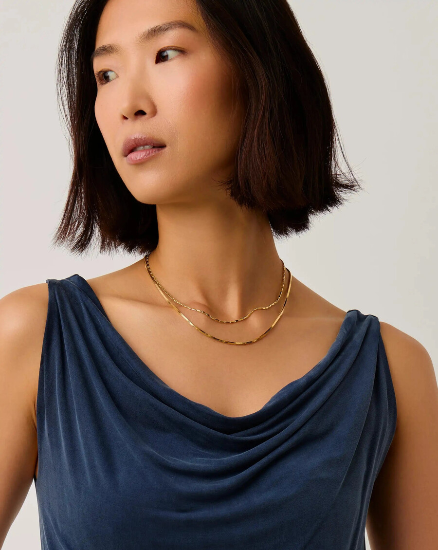 lucy williams horizon link chain necklace - gold