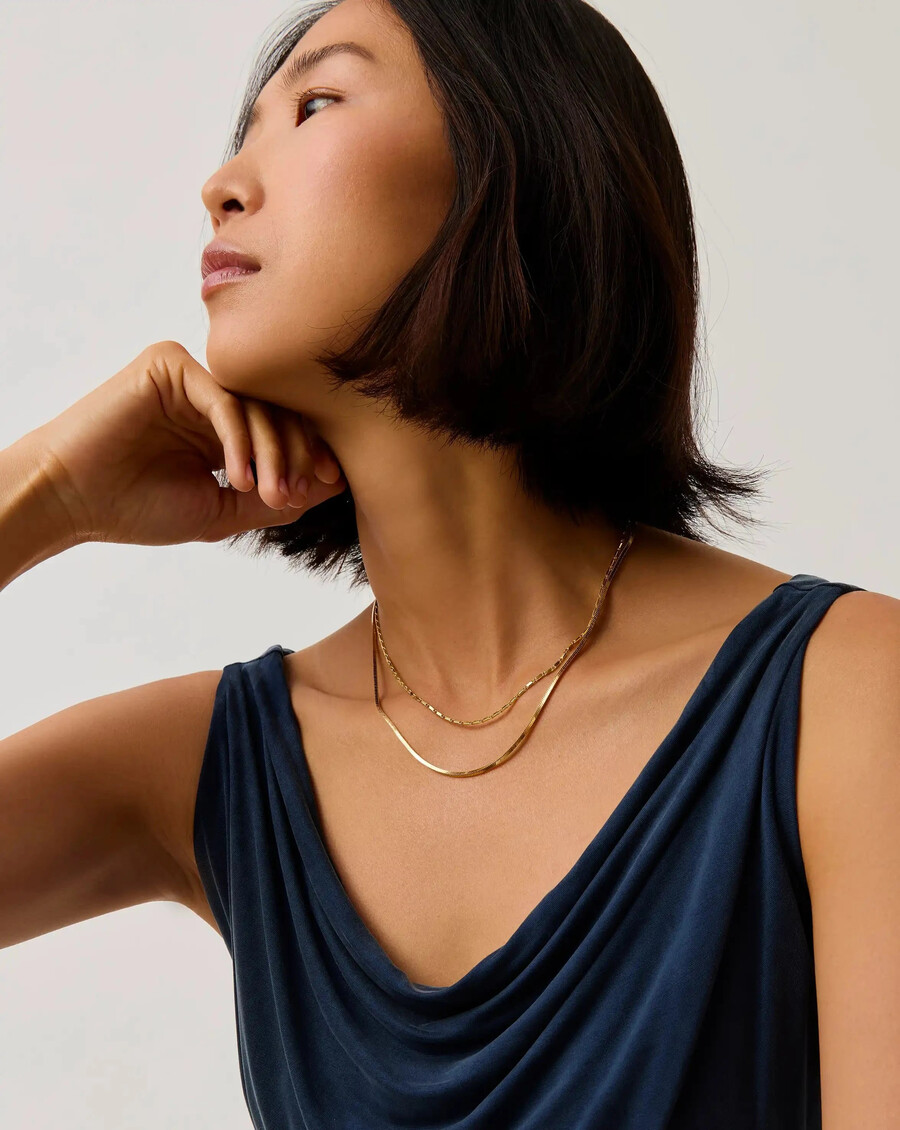 lucy williams horizon link chain necklace - gold