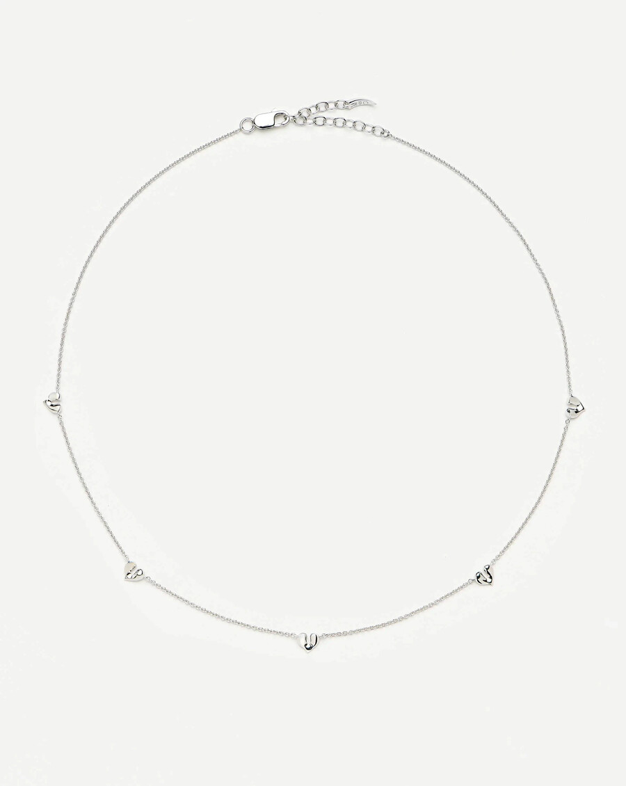 molten heart mini charm choker