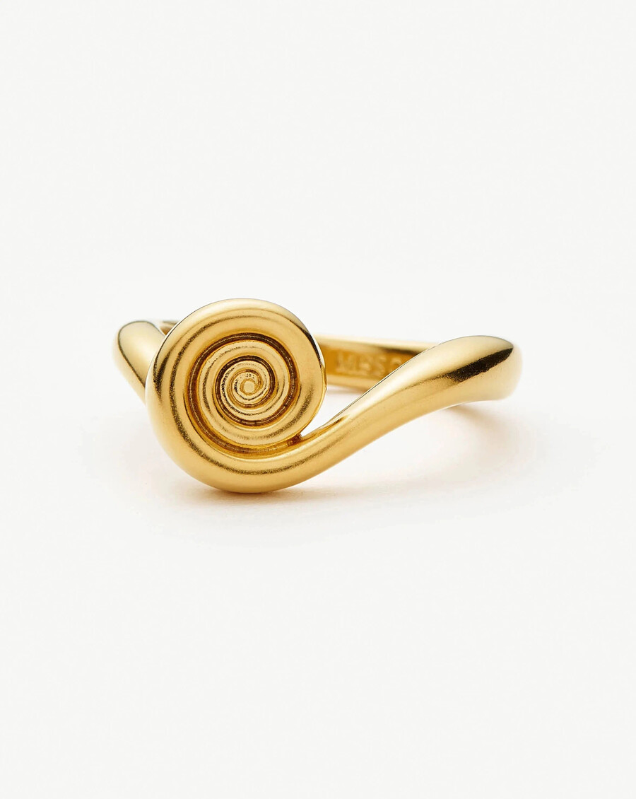 spiral stacking ring - gold