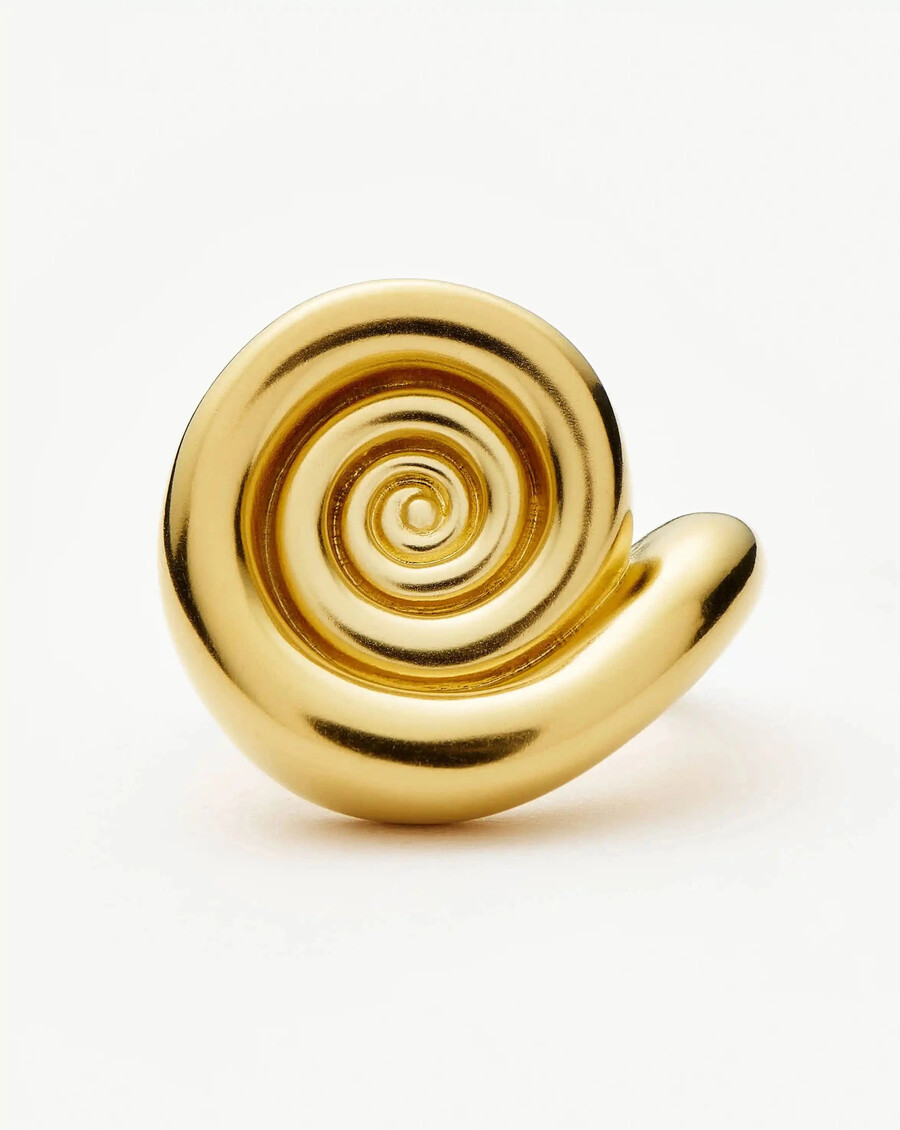 spiral statement ring - gold